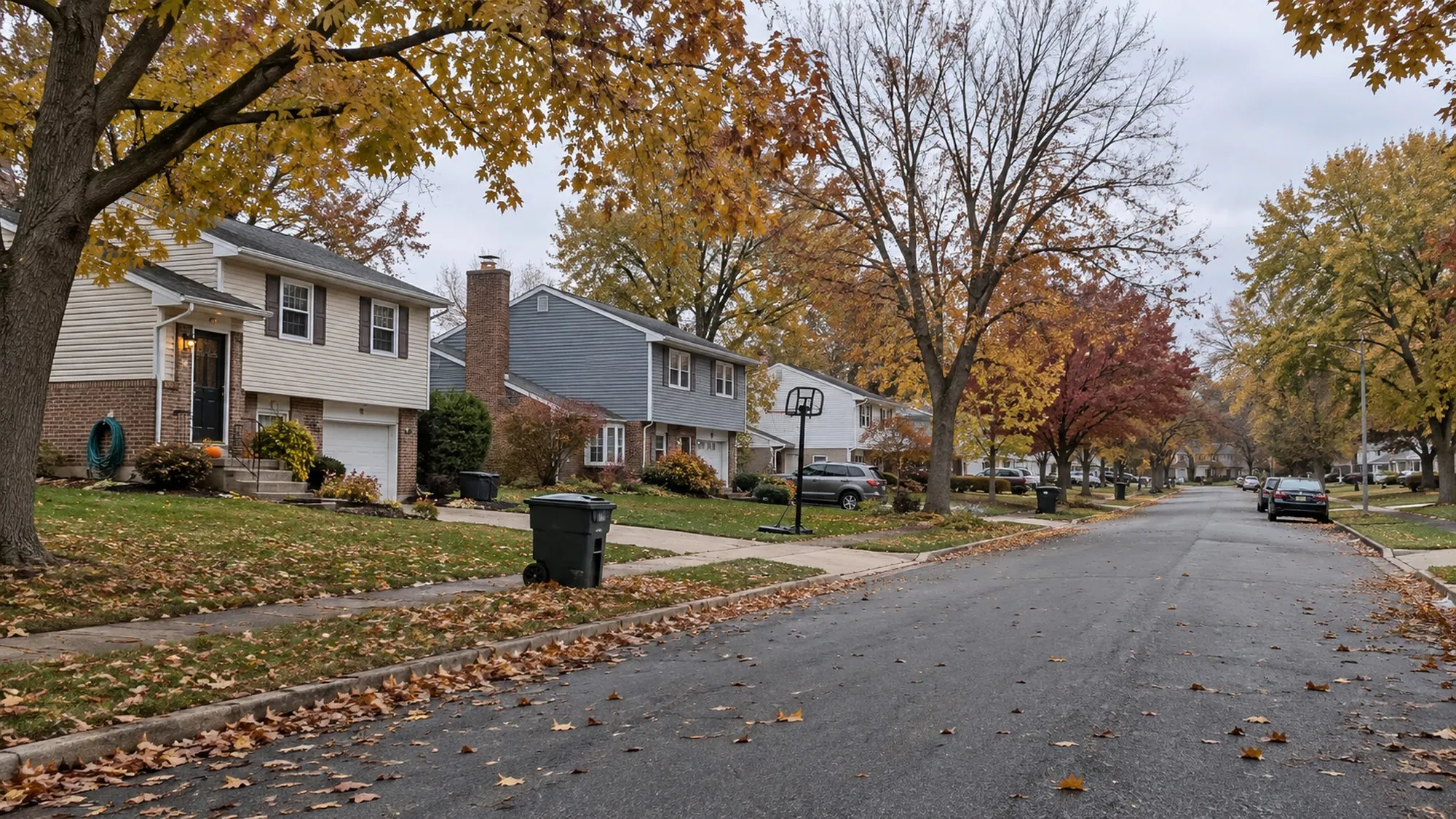 A residential street in New Jersey